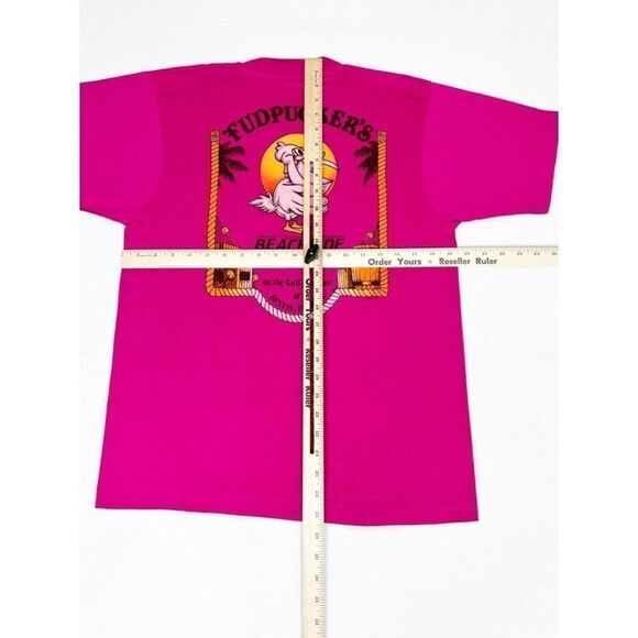 Vintage Fudpuckers T-Shirt Large Pink Bar and Grill Florida Beach - Picture 8 of 10